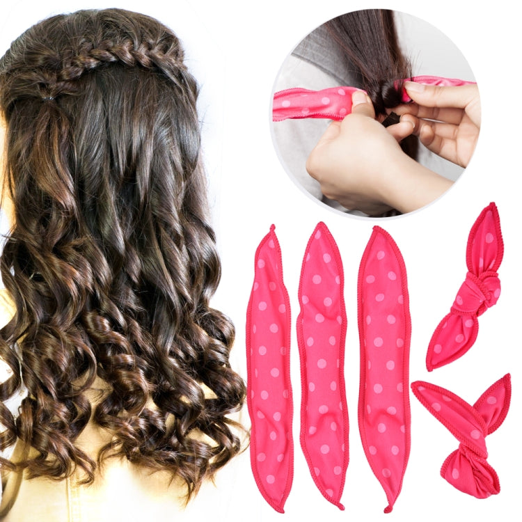 20 PCS Cute Wave Point Hair Curler Sleeping Rabbit Ear Hair Roll