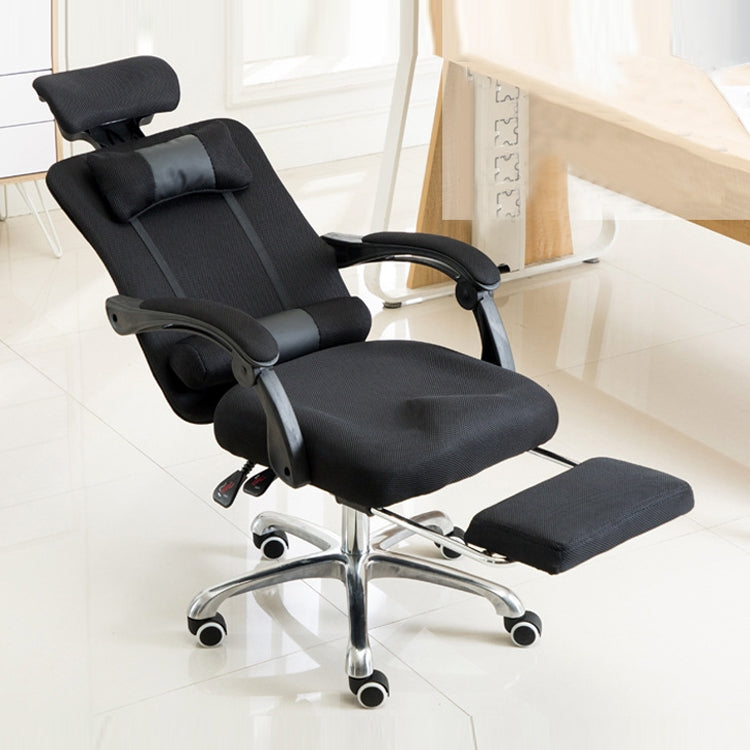 RC-10-1 Computer Chair Office Chair Home Esports Net Cloth Lifted Rotated Footrest Reclining Chair with Aluminum Alloy Feet
