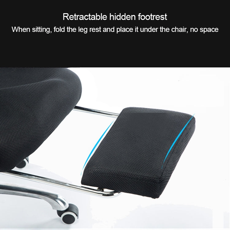RC-10-1 Computer Chair Office Chair Home Esports Net Cloth Lifted Rotated Footrest Reclining Chair with Aluminum Alloy Feet