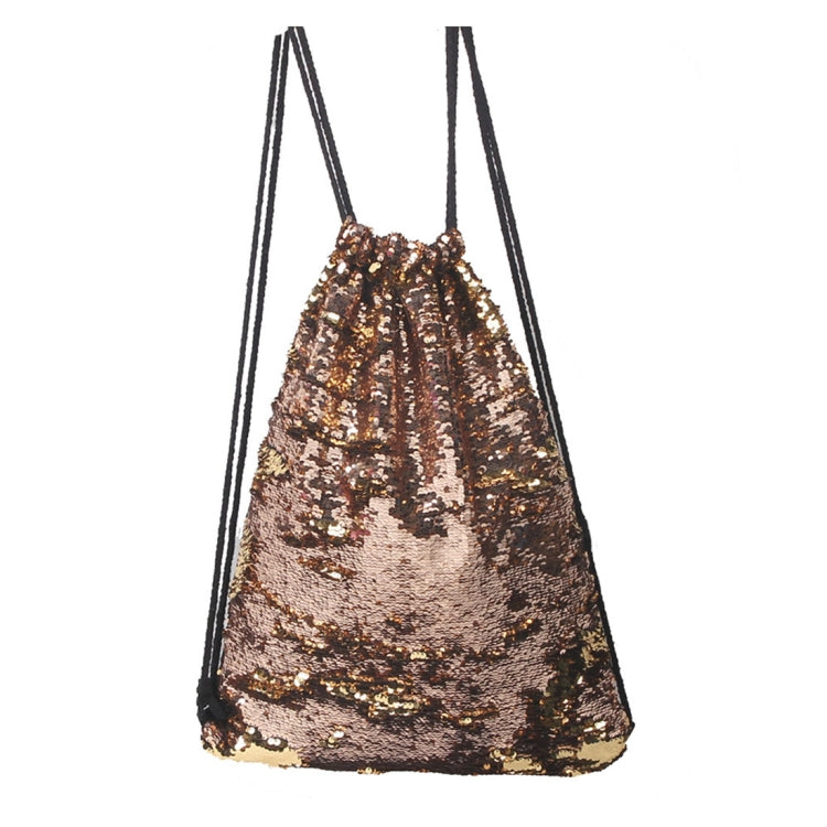 Mermaid Glittering Sequin Drawstring Sports Backpack Shoulder Bag