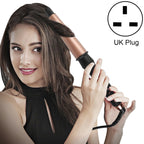1-1.5 inch Conical Ceramic Hair Curler with Heat-resistant Gloves , UK Plug