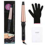 1-1.5 inch Conical Ceramic Hair Curler with Heat-resistant Gloves , UK Plug