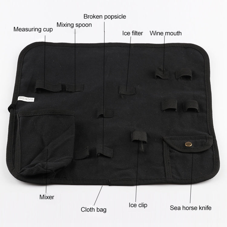 12 in 1 Stainless Steel Wine Cocktail Shaker Tools Set with Cloth Bag, Boston 800600M