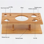 14 in 1 Stainless Steel Cocktail Shaker Tools Set with Bamboo Mount, Capacity: 750ml