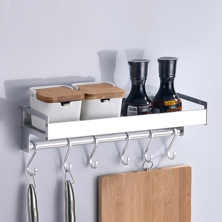 40cm 6 Hooks Kitchen Multi-function Wall Hanging Holder Seasoning Storage Rack