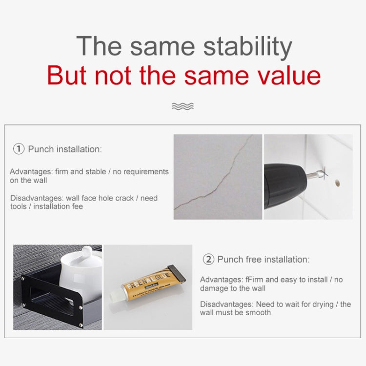 40cm 6 Hooks Kitchen Multi-function Wall Hanging Holder Seasoning Storage Rack