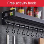 40cm 6 Hooks Kitchen Multi-function Wall Hanging Holder Seasoning Storage Rack