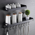 40cm 6 Hooks Kitchen Multi-function Wall Hanging Holder Seasoning Storage Rack
