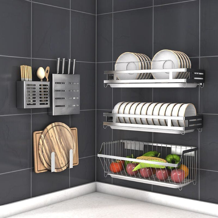 304 Stainless Steel Wall-mounted Kitchen Rack Hanging Knife Holder