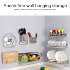 304 Stainless Steel Wall-mounted Kitchen Rack Hanging Knife Holder