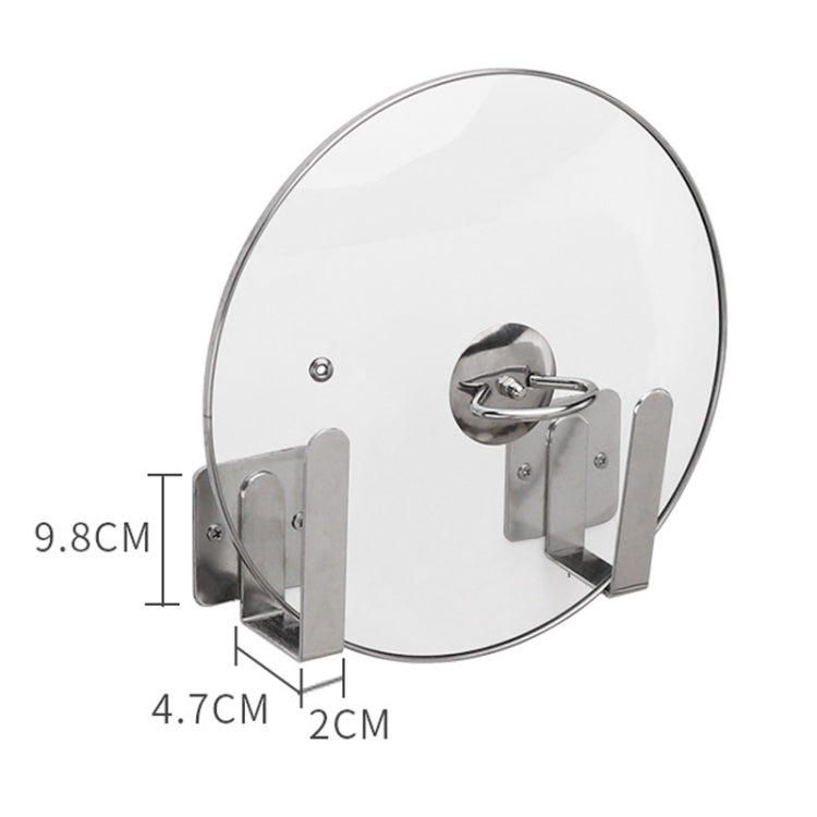 304 Stainless Steel Wall-mounted Kitchen Rack Hanging Pot Lid Holder