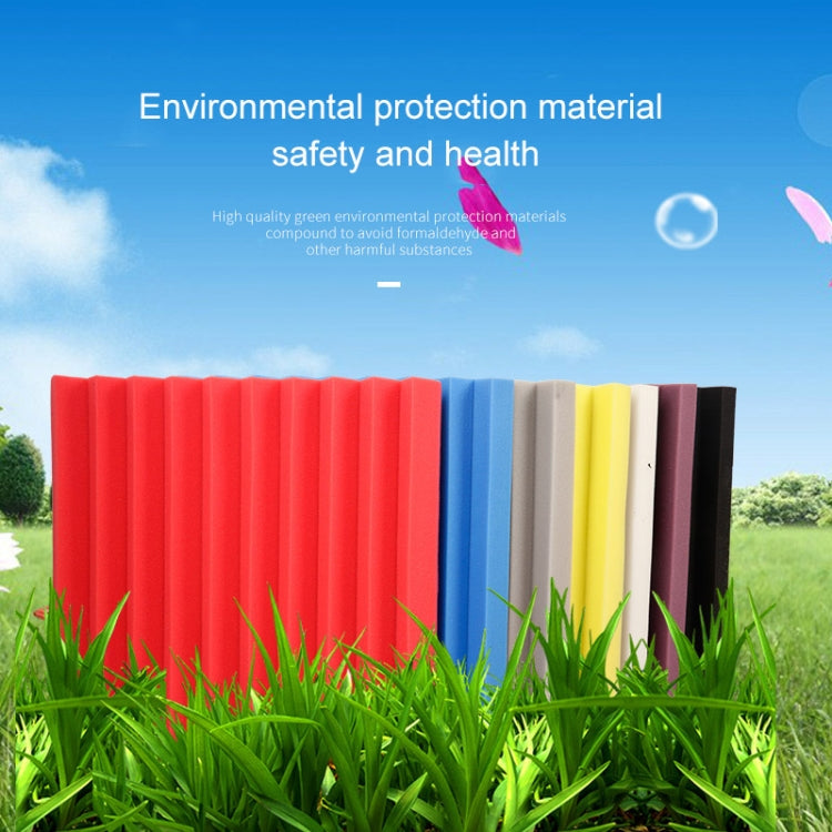 24 PCS Recording Studio Drum Room Acoustic Foam, Random Color Delivery