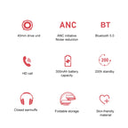 awei A710BL Foldable ANC Noise Cancelling Bluetooth Wireless Headset