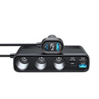 JOYROOM JR-CL06 9 in 1 210W PD USB-C / Type-C + Dual QC3.0 USB + 3 USB + 3 Cigarette Lighter Holes Digital Display Car Charger