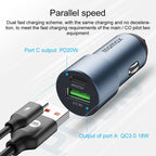 MOMAX UC15 38W PD + QC3.0 Dual Ports Car Charger