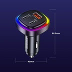 REMAX RCC330 Earl Series 3 in 1 Car 66W PD Fast Charger with Indicator Light