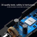 USAMS US-CC115 C21 Dual USB 3.4A Digital Display Wireless FM Car Charger