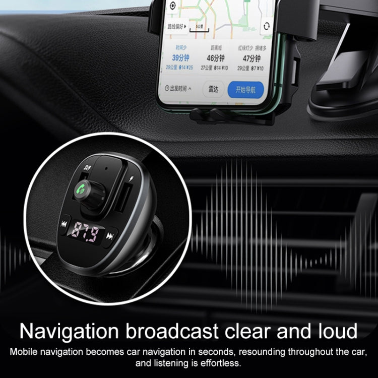USAMS US-CC115 C21 Dual USB 3.4A Digital Display Wireless FM Car Charger