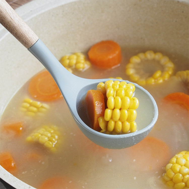 13 in 1 Silicone Wood Handle Heat-resistant Cooking Cutlery Sets Kitchen Tools with Large Container