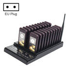 QC100 999 Channel Restaurant Wireless Paging Queuing Calling System with 20 Call Coaster Pagers, EU Plug