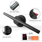 42cm Diameter 3D Holographic Display, WiFi App Control, 640 x 640 Pixels Resolution 320 LEDs Billboard, Support Micro SD Card