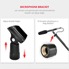 YELANGU YLG9933A MIC07 Professional Interview Condenser Video Shotgun Microphone with 6.5mm Audio Adapter & 3.5mm RXL Audio Cable