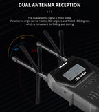 YELANGU YLG9929B MX4 Dual-Channel 100CH UHF Wireless Microphone System with 2 Transmitters and Receiver for DSLR Cameras and Video Cameras