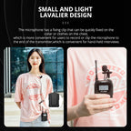 YELANGU YLG9929B MX4 Dual-Channel 100CH UHF Wireless Microphone System with 2 Transmitters and Receiver for DSLR Cameras and Video Cameras