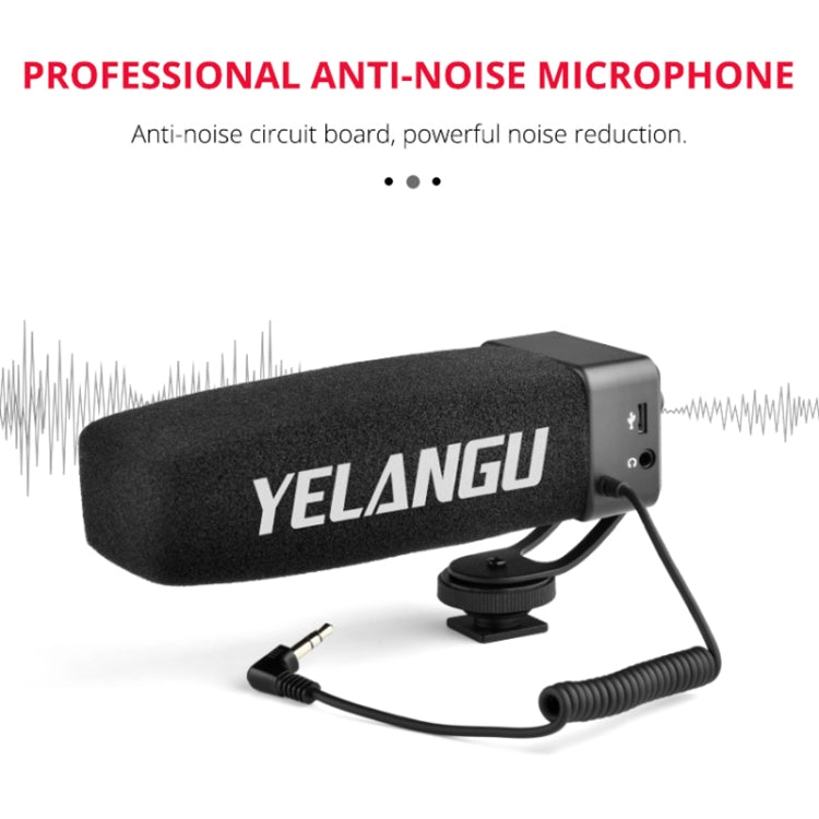 YELANG MIC09 Shotgun Gain Condenser Broadcast Microphone with Windshield for Canon / Nikon / Sony DSLR Cameras, Smartphones
