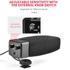 YELANG MIC09 Shotgun Gain Condenser Broadcast Microphone with Windshield for Canon / Nikon / Sony DSLR Cameras, Smartphones