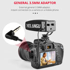 YELANG MIC09 Shotgun Gain Condenser Broadcast Microphone with Windshield for Canon / Nikon / Sony DSLR Cameras, Smartphones