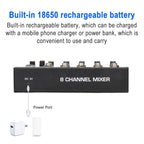 AQA 8-channel Mixer Microphone Effector