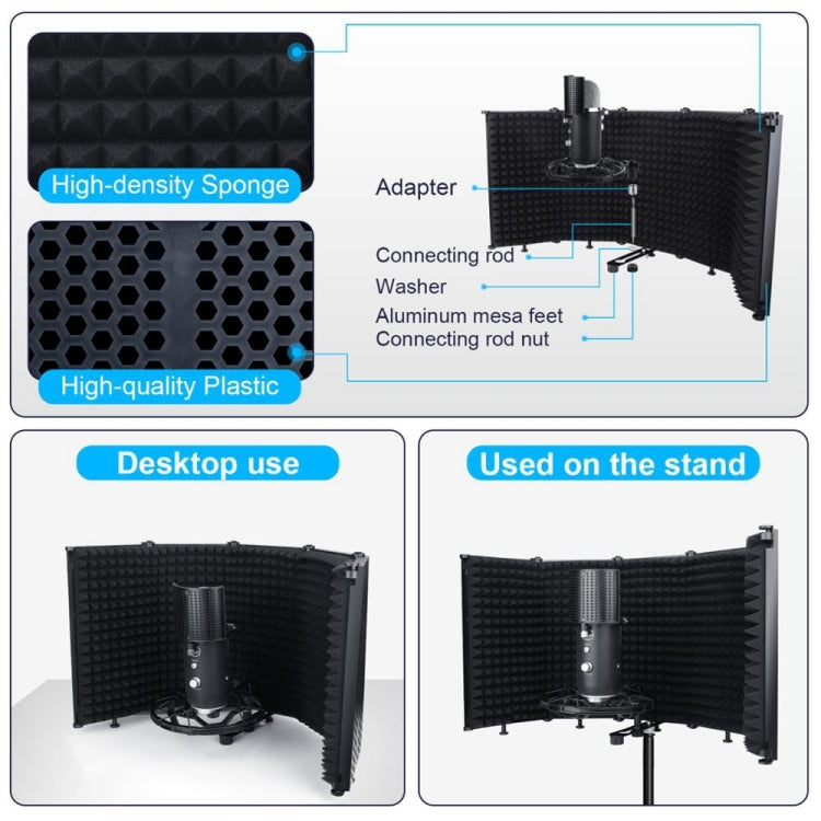 TEYUN S5 Microphone Soundproof Cover Windproof and Sound-absorbing Accessories