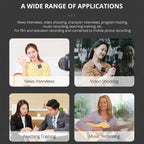 YELANGU MX5S Dual-Channel 2.4GHz Wireless Microphone System with 2 Transmitters and Receiver