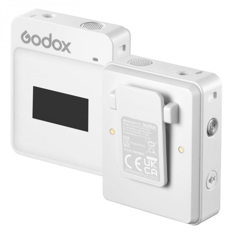 Godox MoveLink II M2 Wireless Lavalier Microphone System with 2 Transmitters and 1 Receiver for DSLR Cameras and Camcorders