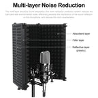 XTUGA P75 Foldable Recording Microphone Isolation Shield