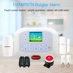 DY-GSM50A 8 in 1 Kit  315MHz / 433MHz Wireless GSM/PSTN Intelligent Anti-Burglar Alarm System, Touch Panel LCD Screen