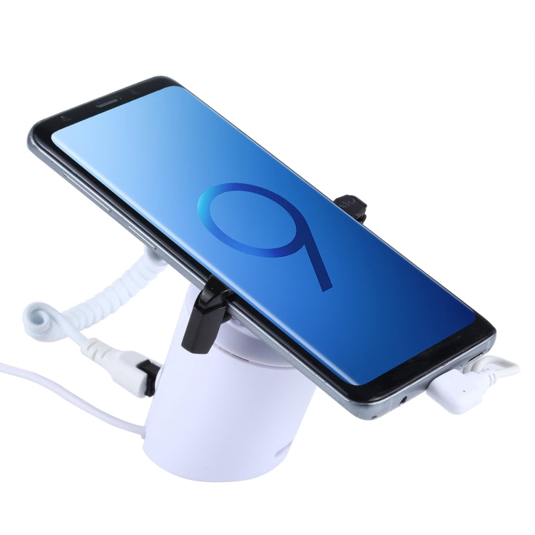 Cylindrical Display Stand Security System Burglar Alarm / Anti-theft Alarm Display Holder  with Infrared Remote Control for Mobile Phones with Type-C / USB-C Port