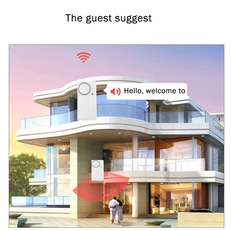 Home Security Wireless Remote Control Door Window Siren Magnetic Sensor Alarm Warning, 1 Remote Controller + 2 Magnetic Sensors