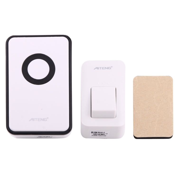 AITENG V018G Life Waterproof Battery-Free Wireless Doorbell, 1 Receiver + 1 x Transmitter, Receiver Distance: 130m, US Plug