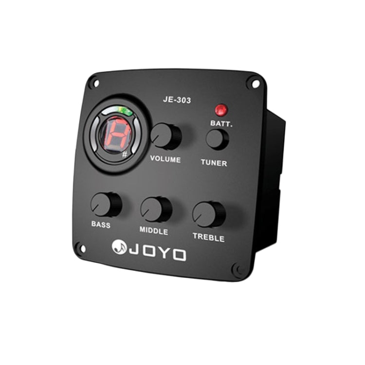 JOYO JE-303 Guitar Pickup 3-Band EQ Preamp Tuner Pickup Equalizer with Tuning Function