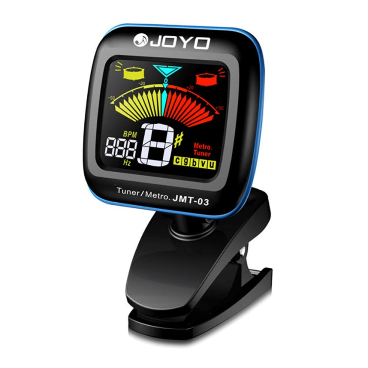 JOYO JMT-03 Portable Clip-on Guitar Tuner Metronome Supports MIC and CLIP Tuning Mode 2-in-1 360-Degree Rotating for Guitar Violin Ukulele
