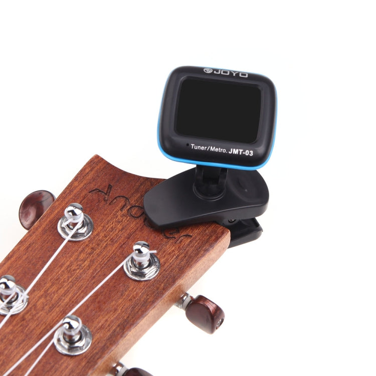 JOYO JMT-03 Portable Clip-on Guitar Tuner Metronome Supports MIC and CLIP Tuning Mode 2-in-1 360-Degree Rotating for Guitar Violin Ukulele