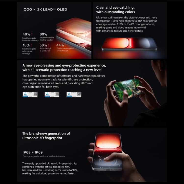 vivo iQOO 15, 16GB+256GB, 6.85 inch Android 16 OriginOS 6 Snapdragon 8 Elite Gen 5 Octa Core, OTG, NFC, Network: 5G, Support Google Play