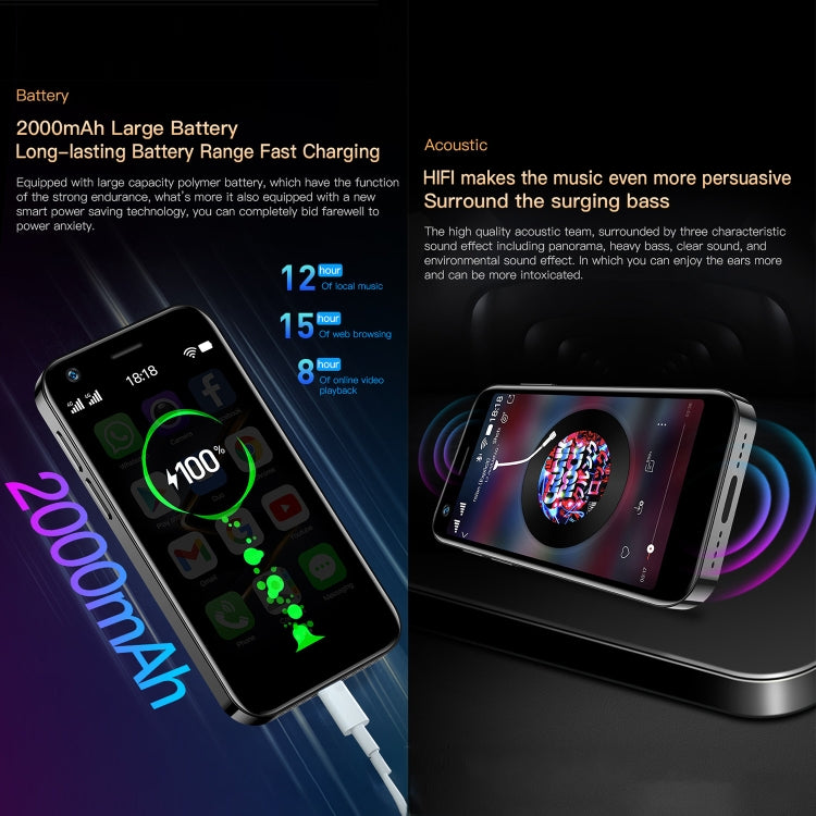 SOYES XS12 Pro, 4GB+64GB 3.0 inch Android 10.0 MTK6750 Octa Core, Bluetooth, WiFi, FM, OTG, Network: 4G, Dual SIM, Support Google Play