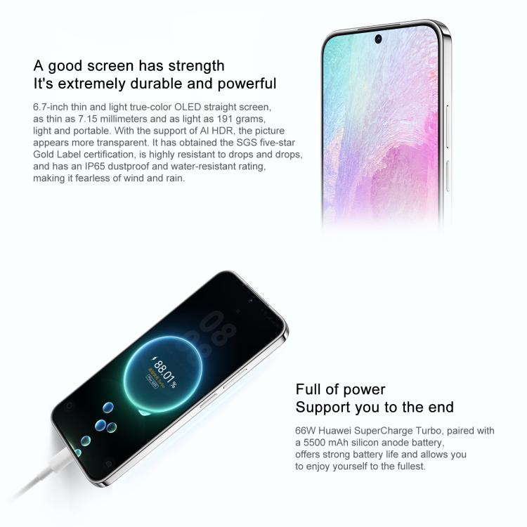 Huawei nova 14 Vitality, 12GB+256GB, Side Fingerprint Identification, 6.7 inch HarmonyOS 5.1, NFC, OTG, Not Support Google Play