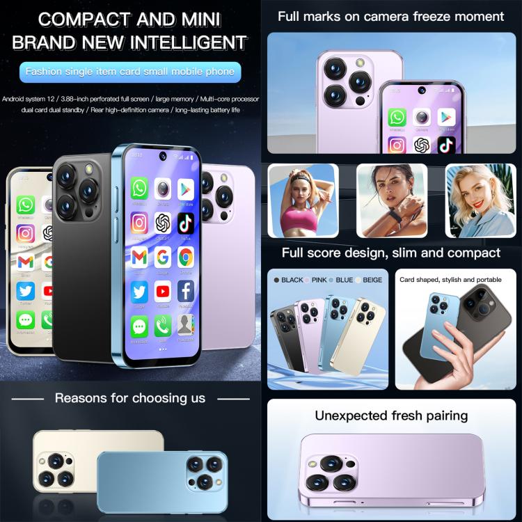 SOYES XS19 Pro, 6GB+128GB, 3.8 inch Android 12.0 MTK6762 Quad Core, Network: 4G, Dual SIM, GPS, OTG, Support Google Play Store