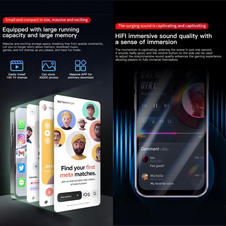 SOYES XS19 Pro, 6GB+128GB, 3.8 inch Android 12.0 MTK6762 Quad Core, Network: 4G, Dual SIM, GPS, OTG, Support Google Play Store