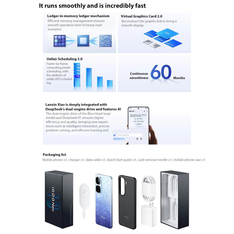 vivo iQOO Neo10 Pro+, 12GB+256GB, Screen Fingerprint, 6.82 inch Android 15 OriginOS 5 Snapdragon 8 Elite Octa Core, OTG, NFC, Network: 5G, Support Google Play