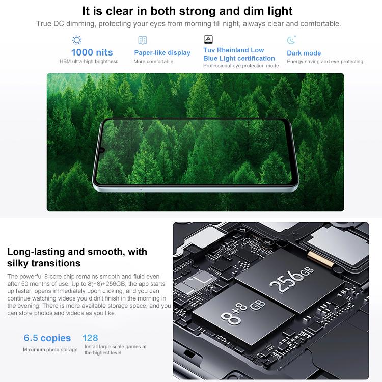 vivo Y50 5G, 6GB+128GB, Face ID / Side Fingerprint, 6.74 inch Android 15 OriginOS 5 Dimensity 6300 Octa Core, OTG, Network: 5G